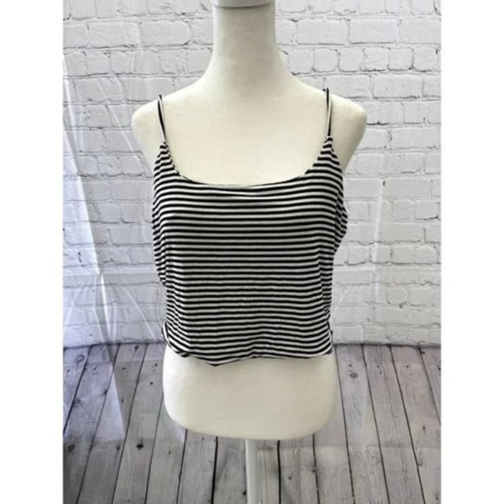 LADIES CROPPED STRIPED TANK TOP FROM NORDSTROM.‎  SZ (L)     NWT    C-256